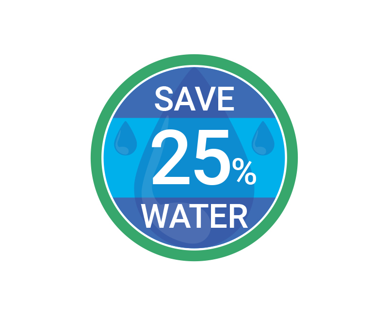 Save water 25 % icon